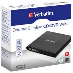 VERBATIM External Slimline CD/DVD Writer - Blu-ray ▪ Optische Laufwerke -PC Zubehör Verkäufe 10750211 3 d 1